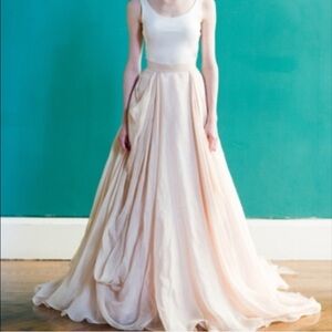 Carol Hannah Kensington Skirt Silk Wedding Bridal 12